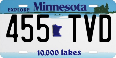 MN license plate 455TVD