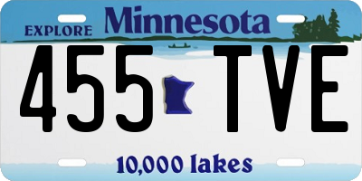 MN license plate 455TVE