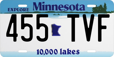 MN license plate 455TVF