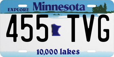 MN license plate 455TVG