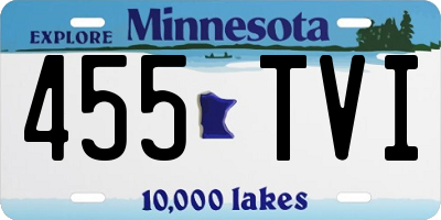 MN license plate 455TVI