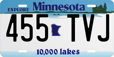 MN license plate 455TVJ