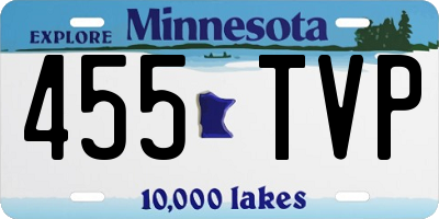 MN license plate 455TVP