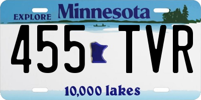 MN license plate 455TVR