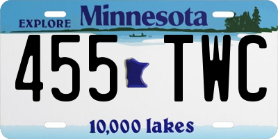 MN license plate 455TWC
