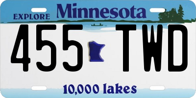 MN license plate 455TWD