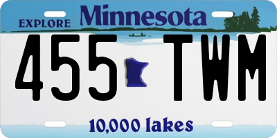 MN license plate 455TWM