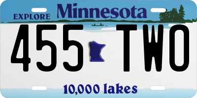MN license plate 455TWO