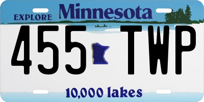 MN license plate 455TWP