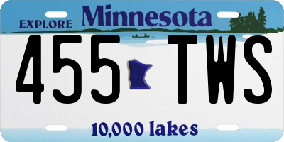 MN license plate 455TWS