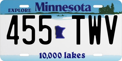 MN license plate 455TWV