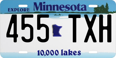 MN license plate 455TXH