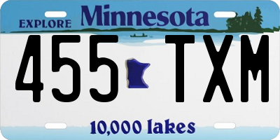MN license plate 455TXM