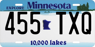 MN license plate 455TXQ