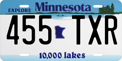 MN license plate 455TXR