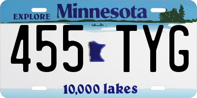 MN license plate 455TYG