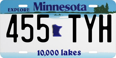 MN license plate 455TYH
