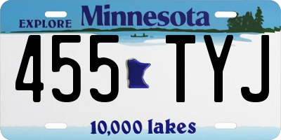 MN license plate 455TYJ
