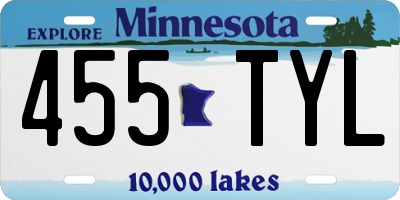 MN license plate 455TYL