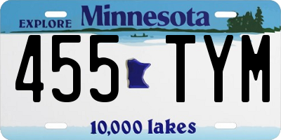 MN license plate 455TYM