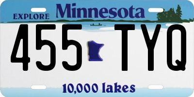 MN license plate 455TYQ