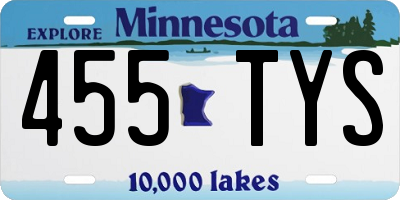 MN license plate 455TYS