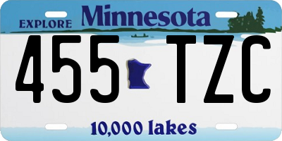 MN license plate 455TZC