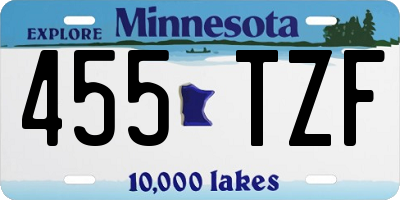 MN license plate 455TZF