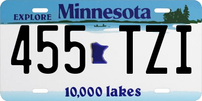 MN license plate 455TZI