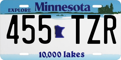 MN license plate 455TZR