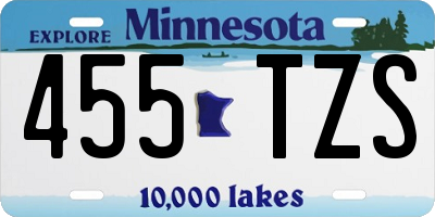 MN license plate 455TZS