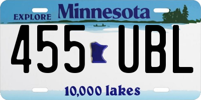 MN license plate 455UBL