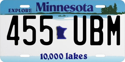 MN license plate 455UBM