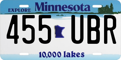 MN license plate 455UBR