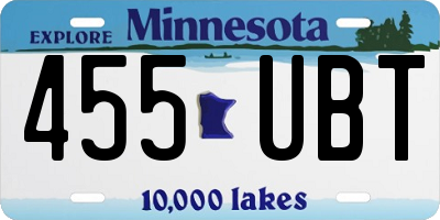 MN license plate 455UBT