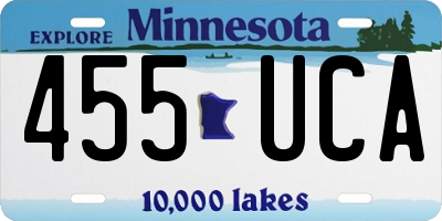 MN license plate 455UCA