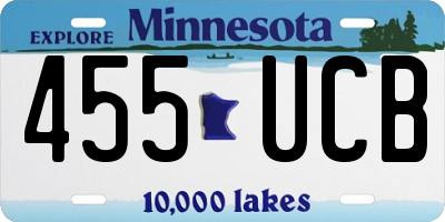 MN license plate 455UCB
