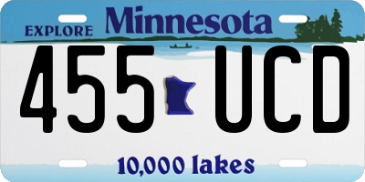 MN license plate 455UCD