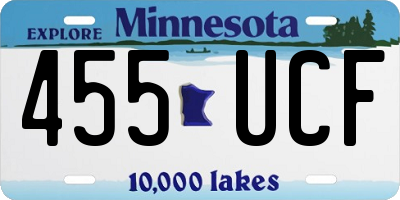 MN license plate 455UCF
