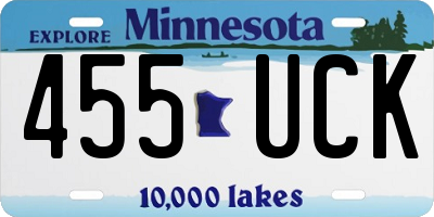 MN license plate 455UCK