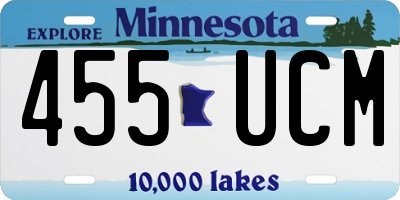 MN license plate 455UCM