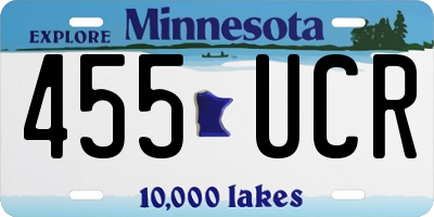 MN license plate 455UCR