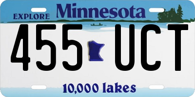 MN license plate 455UCT