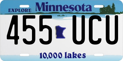 MN license plate 455UCU