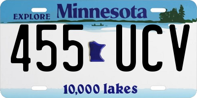 MN license plate 455UCV