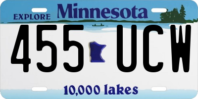 MN license plate 455UCW