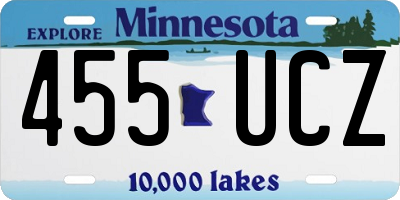 MN license plate 455UCZ