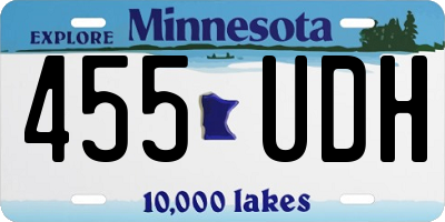 MN license plate 455UDH