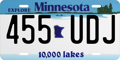 MN license plate 455UDJ