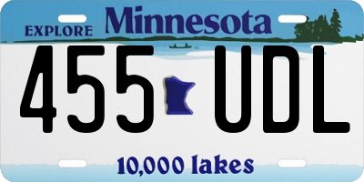 MN license plate 455UDL